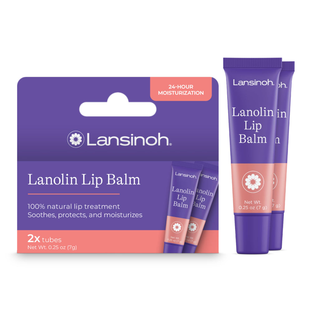 Lansinoh Lanolin Labial en doble paquete, hidratación profunda para labios secos y agrietados.