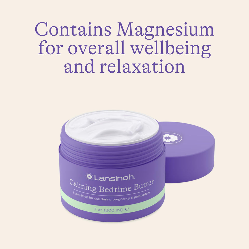 Lansinoh Magnesium Bedtime Butter ideal para masajes relajantes al final del día