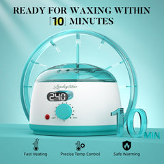LANSLEYWAX wax warmer with LED display enables precise temperature control.