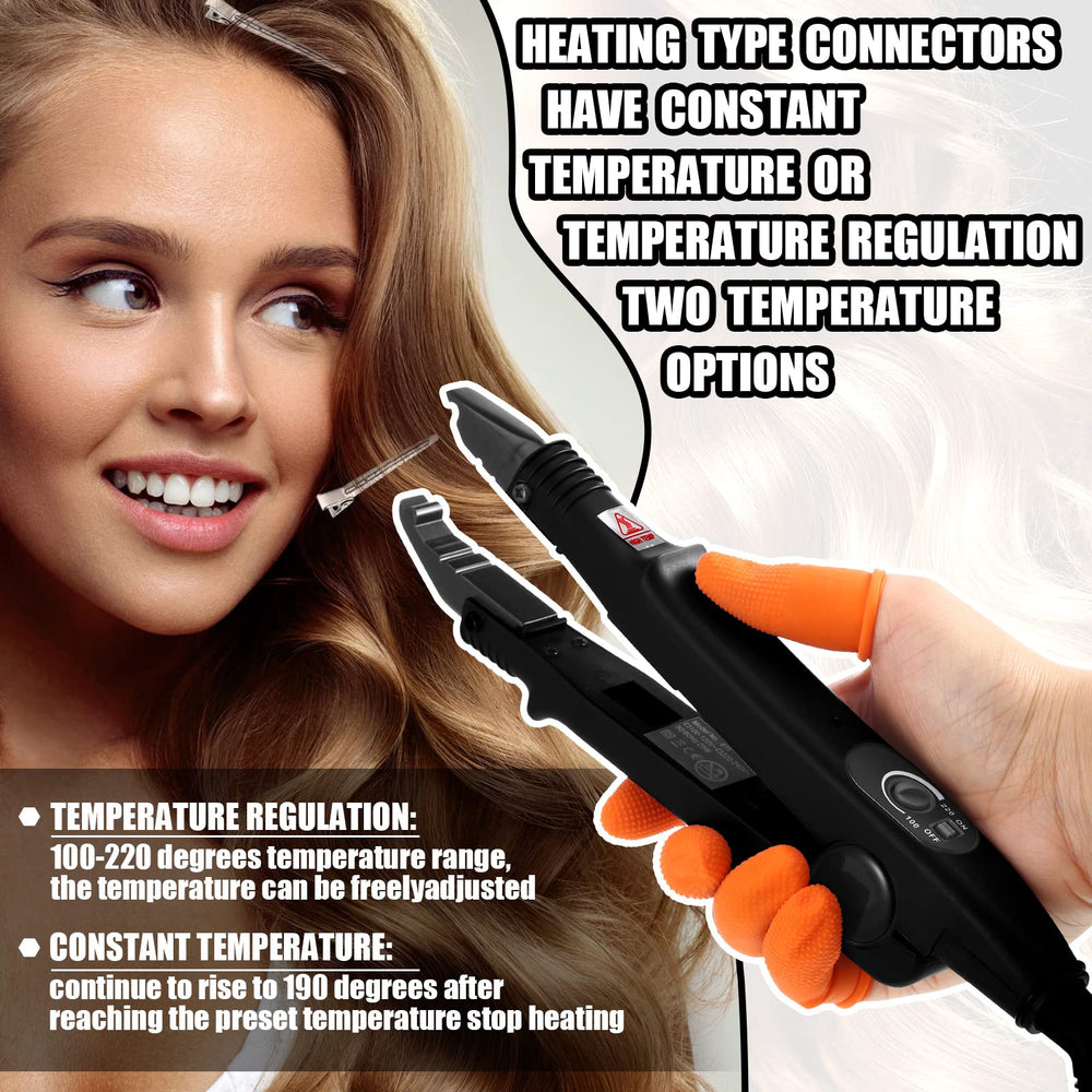 Lanties finger gloves protect hands during heat styling.