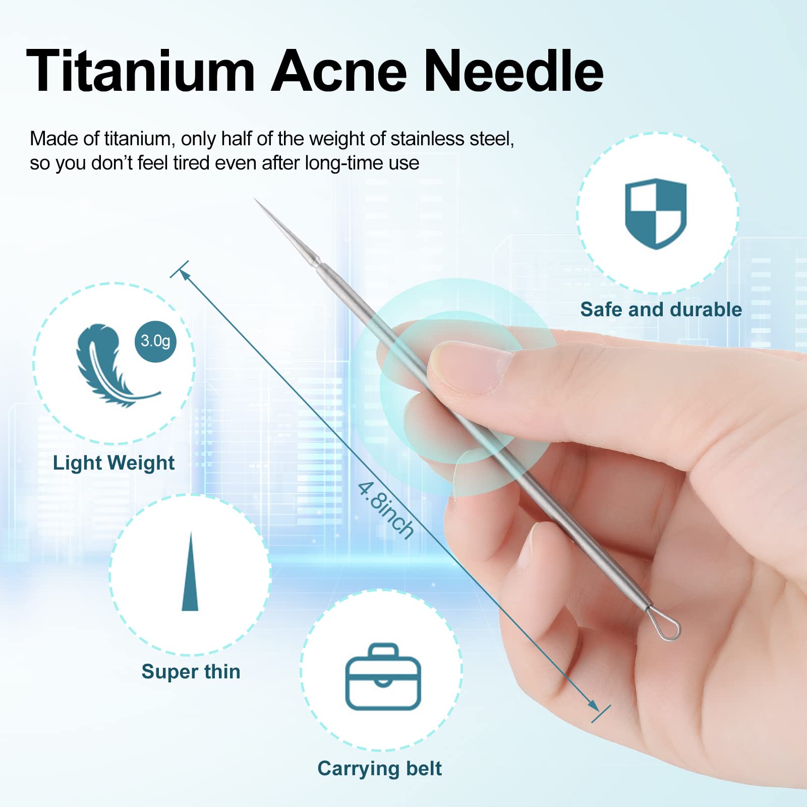 Lanties whitehead remover lancet for safe at‑home blemish care.