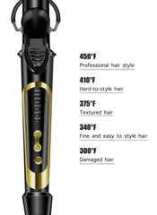 Lanvier unit demonstrating 100–240V worldwide voltage for travel styling.