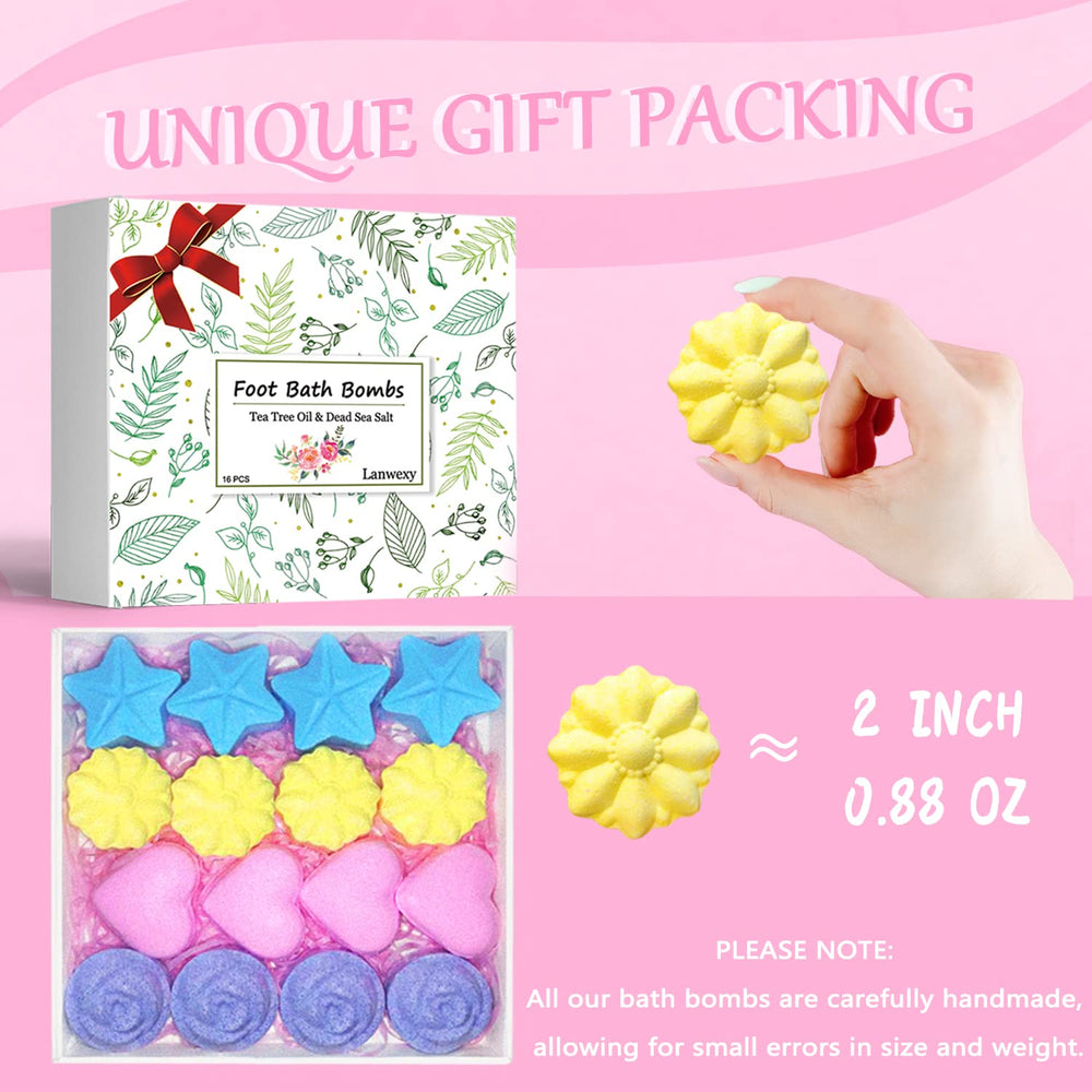 Lanwexy Bombas para Pies: aromas rosa y limón para relajación.