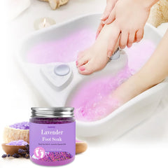 Lanwexy Lavender Foot Soak bubbles deliver spa fizz and aroma
