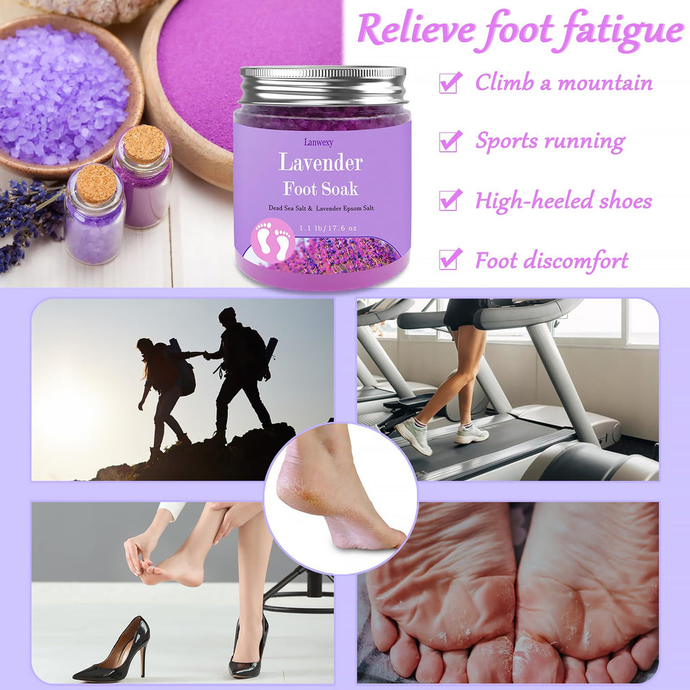 Lanwexy Lavender Foot Soak softens skin with regular use
