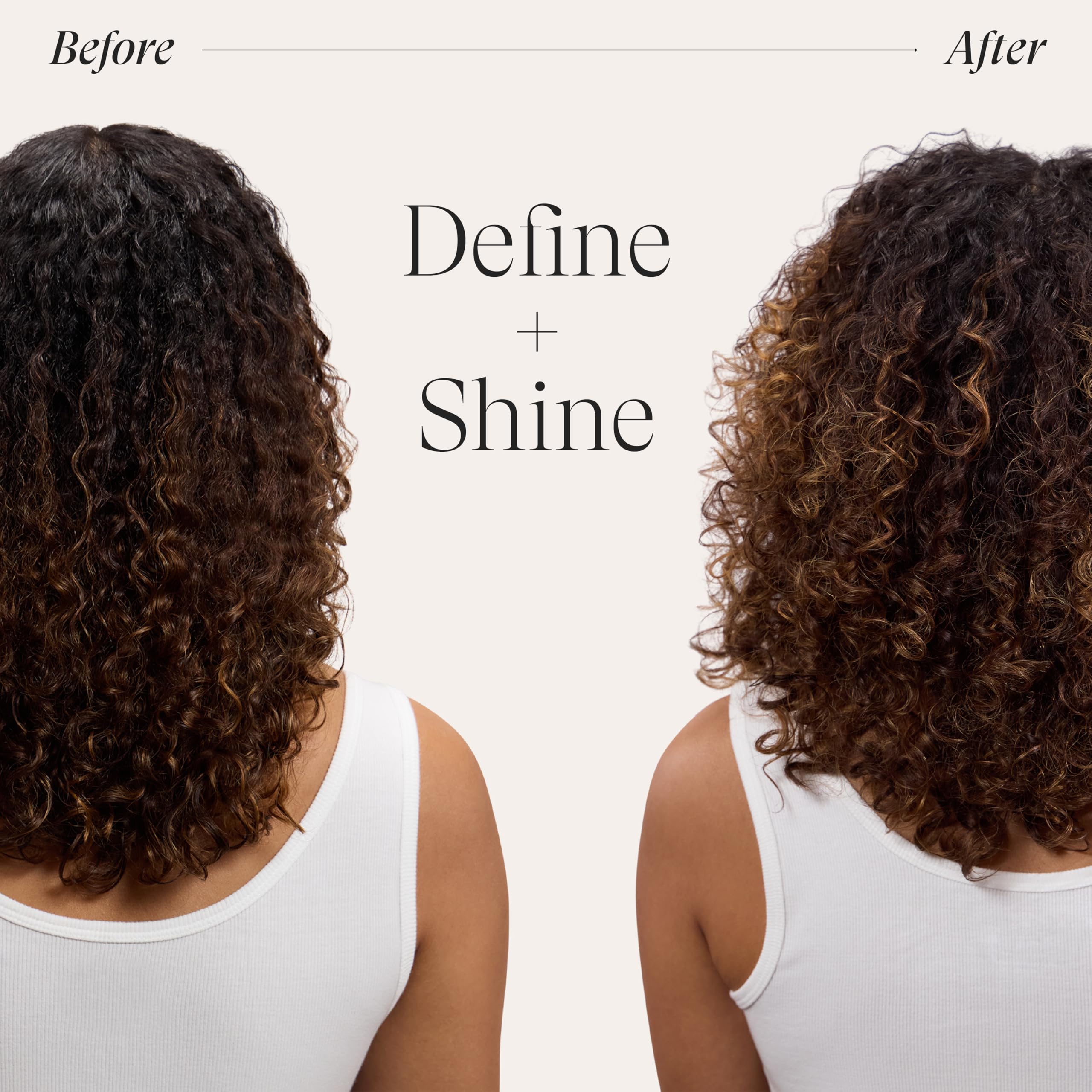 Butter Whip on curly hair to control frizz and flyaways
