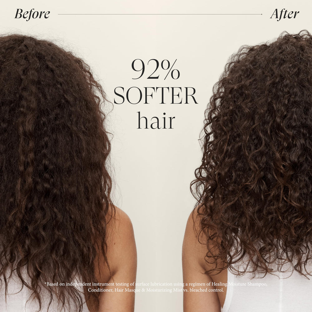 L’ANZA Healing Moisture Shampoo color-safe label helps keep color vibrant.