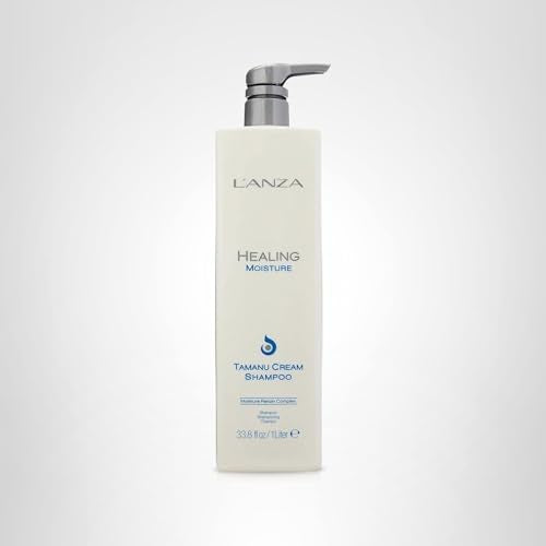 L’ANZA Healing Moisture Shampoo anti-frizz formula helps manage texture.