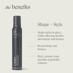 L’ANZA Healing Style Design Foam curls definition with flexible movement.