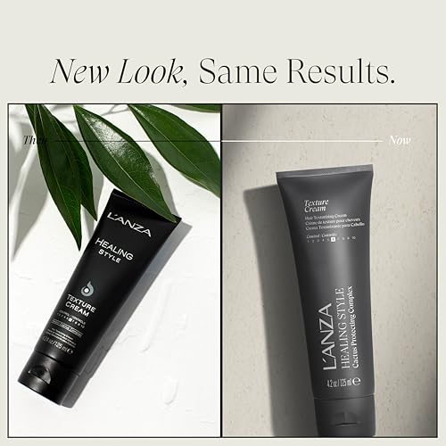 Hands applying L’ANZA Texture Cream for smooth, frizz-free results.