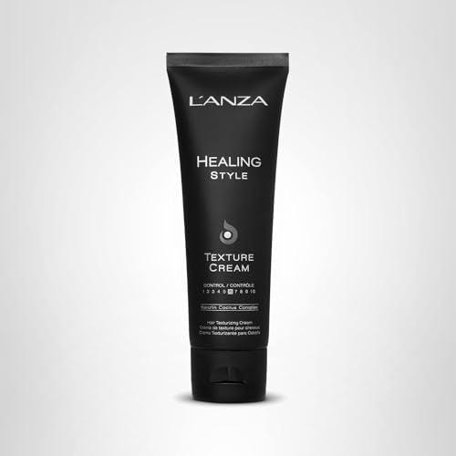 Final polished look with L’ANZA Texture Cream for touchable softness.