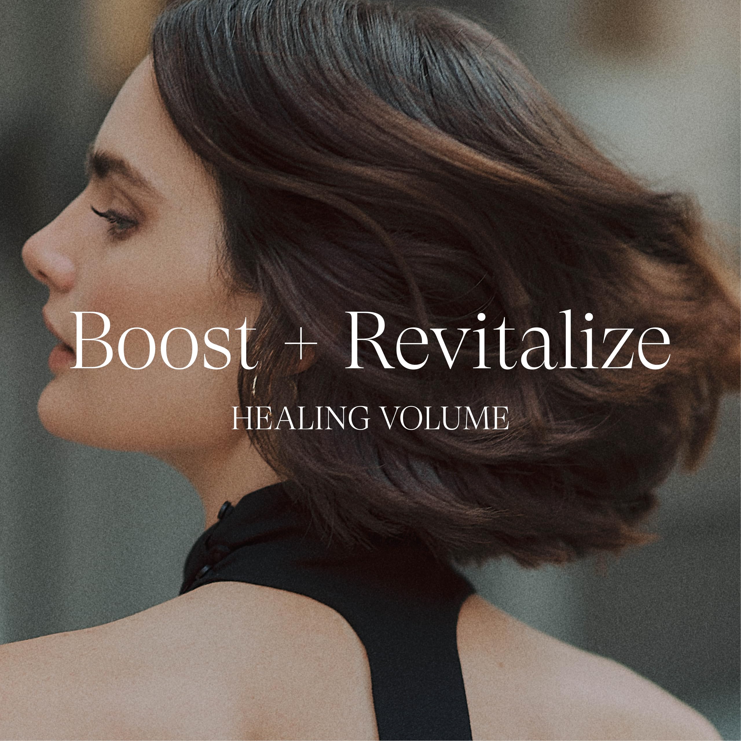 Fine hair lift shown after using L’ANZA Healing Volume Thickening Shampoo.