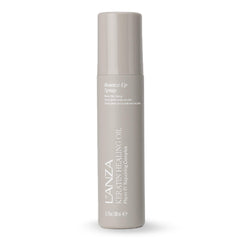 L’ANZA Keratin Healing Oil Bounce Up bottle shows weightless lift and shine