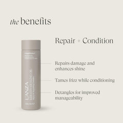L’ANZA Keratin Healing Oil conditioner tube ready for daily detangling and softness