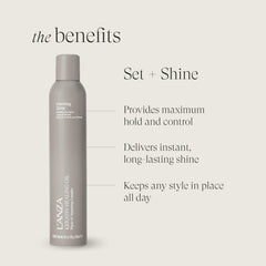 L’ANZA Keratin Healing Oil Finishing Spray adds brilliant shine without stiffness