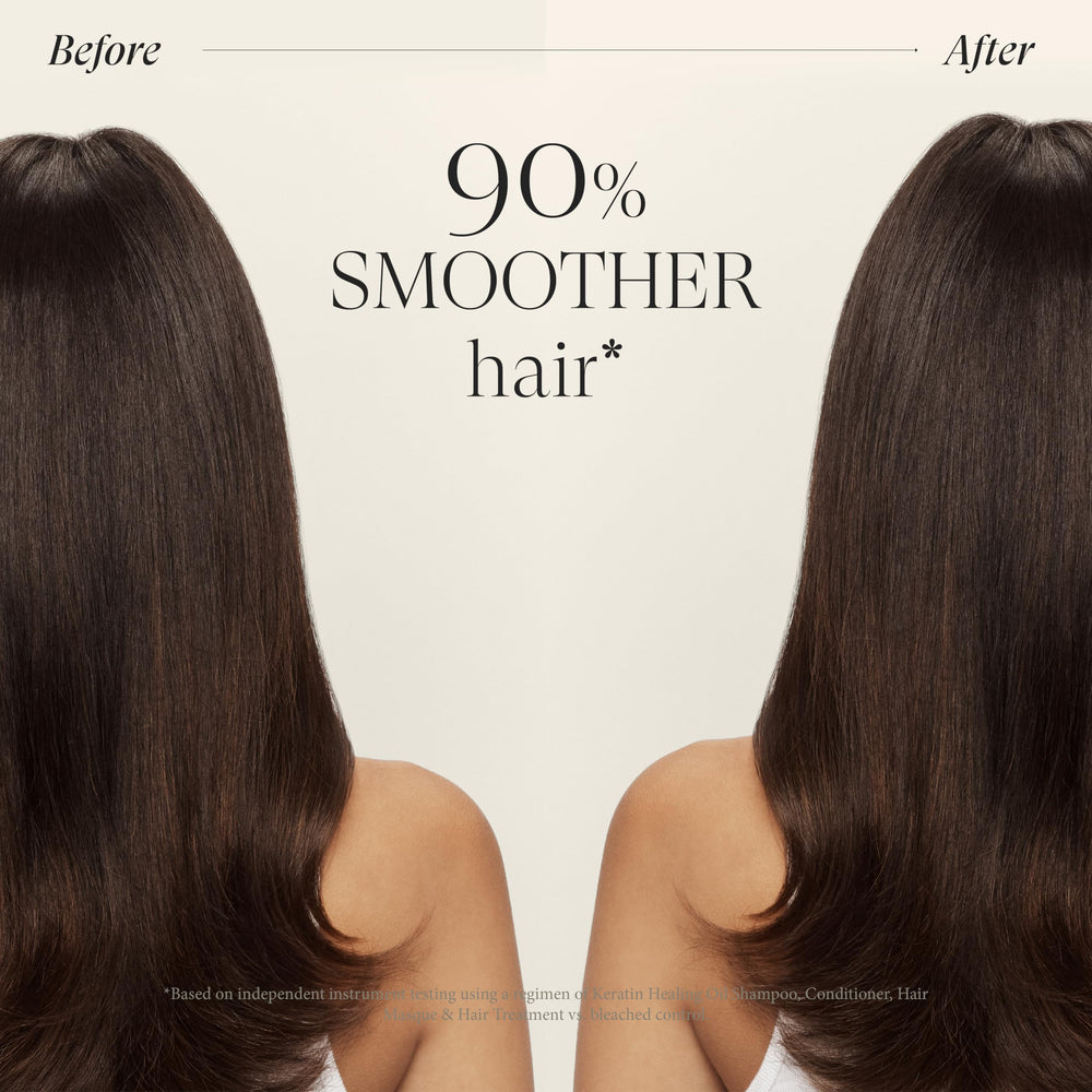 L’ANZA Keratin Healing Oil frizz control focus on glossy strands