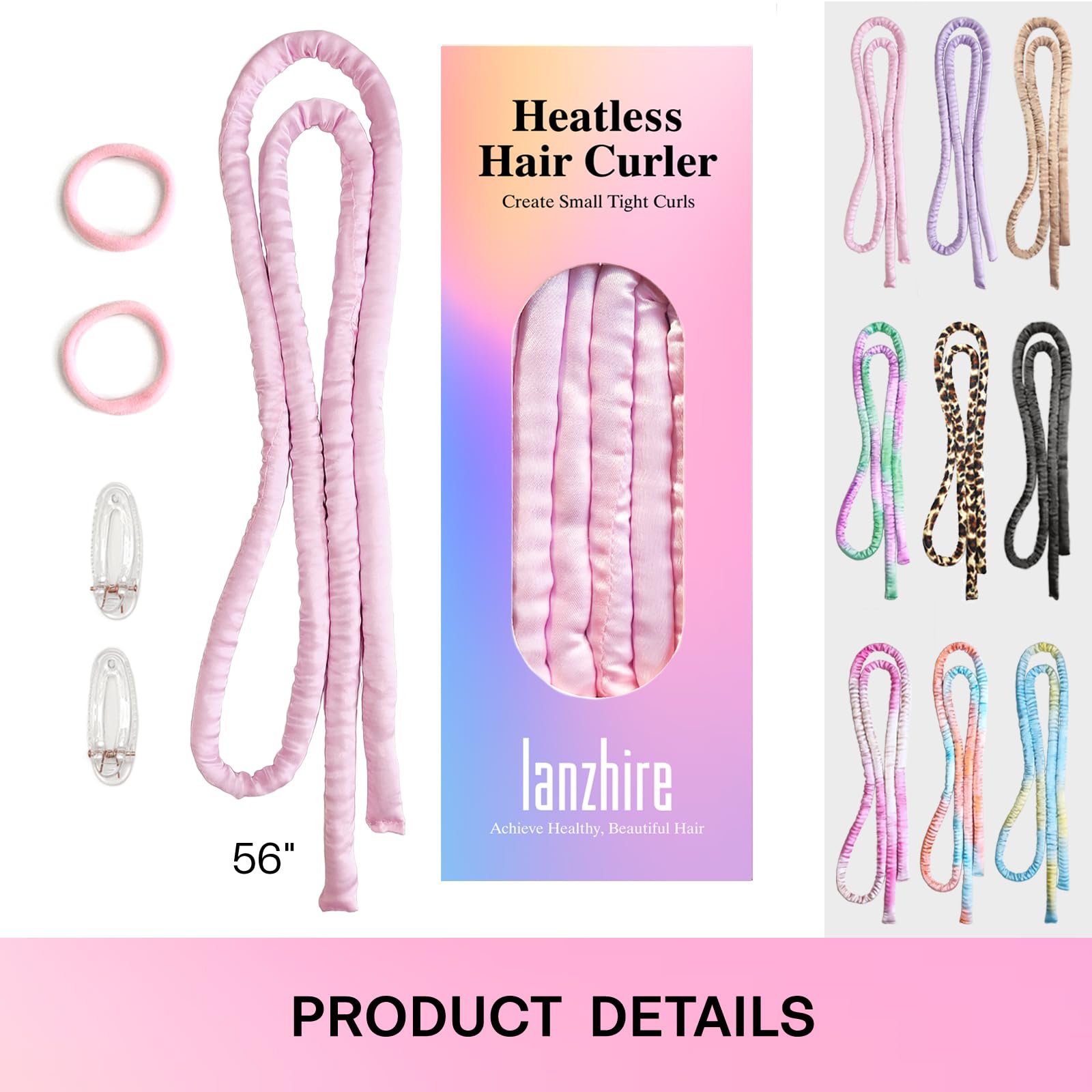 Lanzhire gift-ready heatless curling set suitable for friends