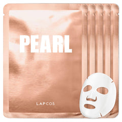 LAPCOS Pearl Sheet Mask packaging promises radiant skin and premium Korean beauty