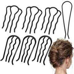 LAPOHI: set de 7 peines laterales de metal para pelo, ideal para recogidos firmes.