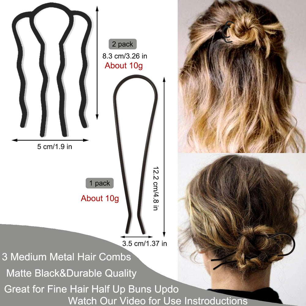 LAPOHI durable alloy pins hold medium to long hair without slipping.