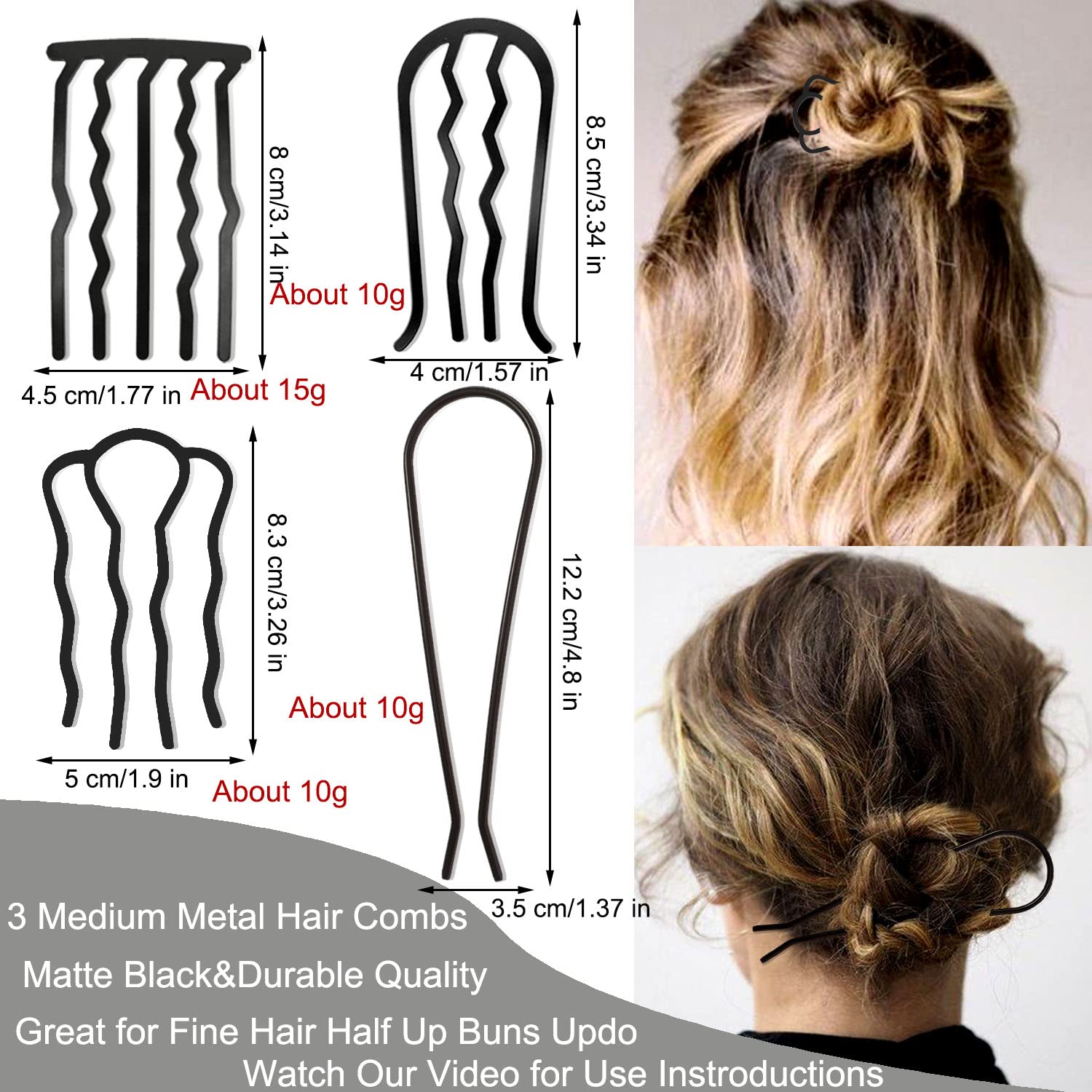 LAPOHI steel hair pins support elegant updo styles