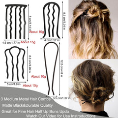 LAPOHI steel hair pins support elegant updo styles