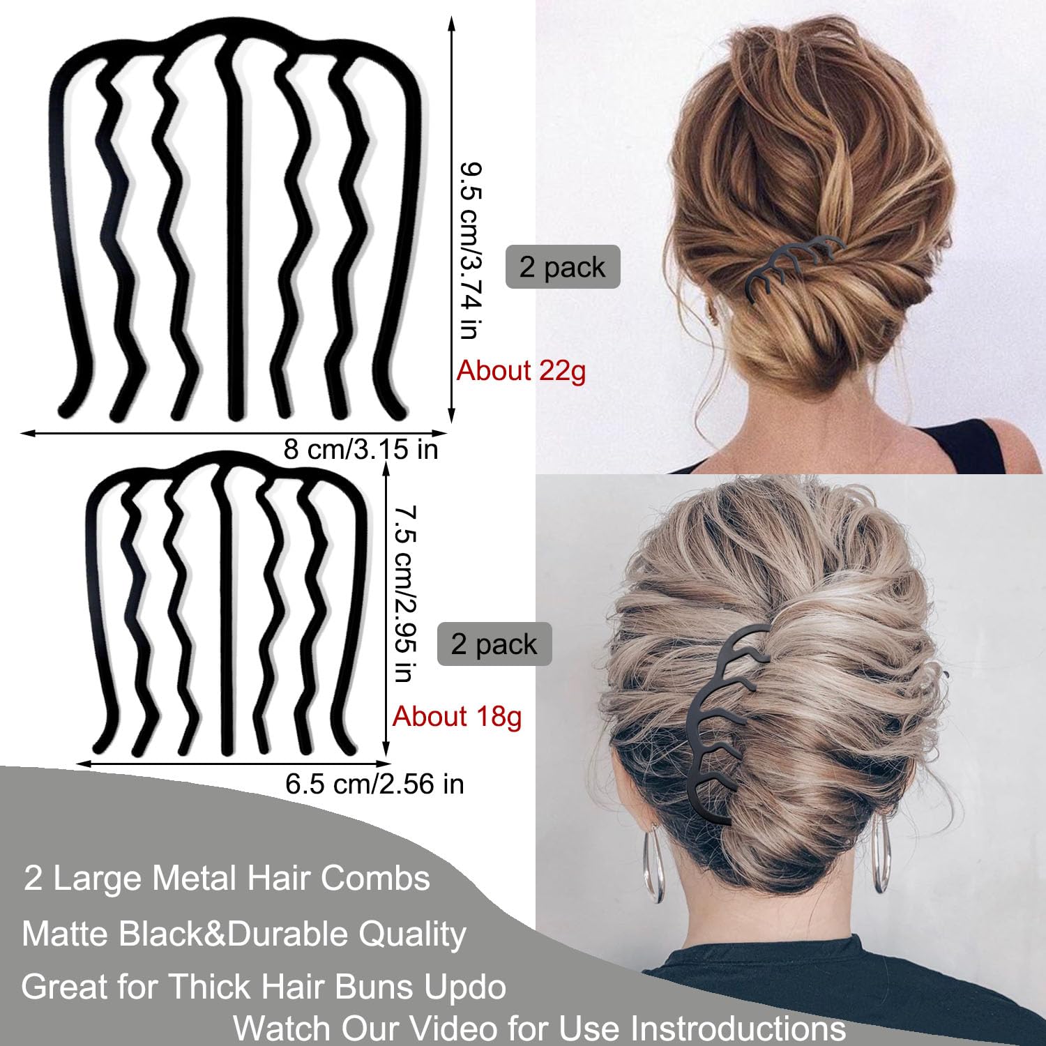 LAPOHI U-shape clips perfect for French twists and elegant buns.