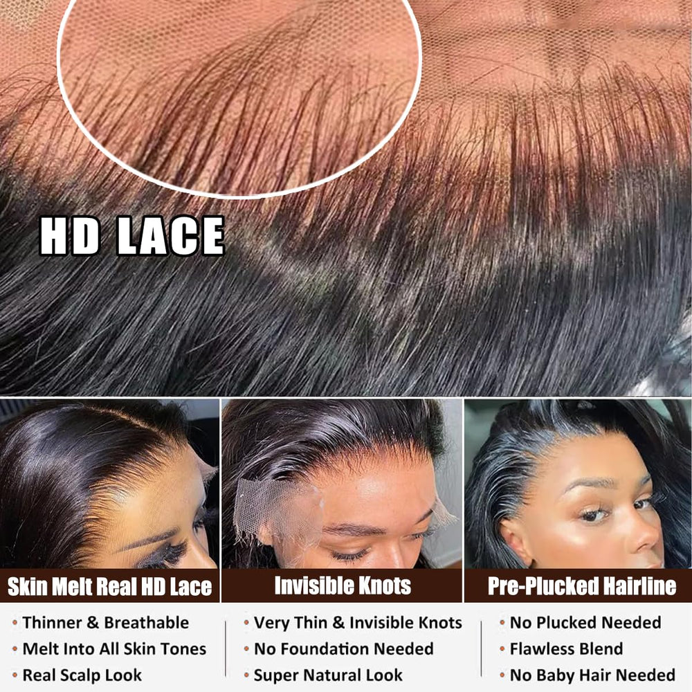 lapondai 13x6 lace-front close-up hairline with pre-plucked detail