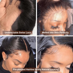 lapondai 32-inch hd straight wig back length for luxurious fullness