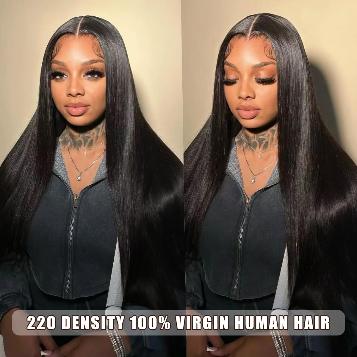 lapondai natural black color wig for daily wear and easy styling
