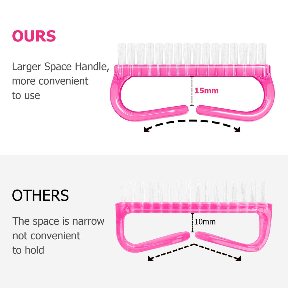 Larbois nail brush with flexible bristles for safe dirt removal.