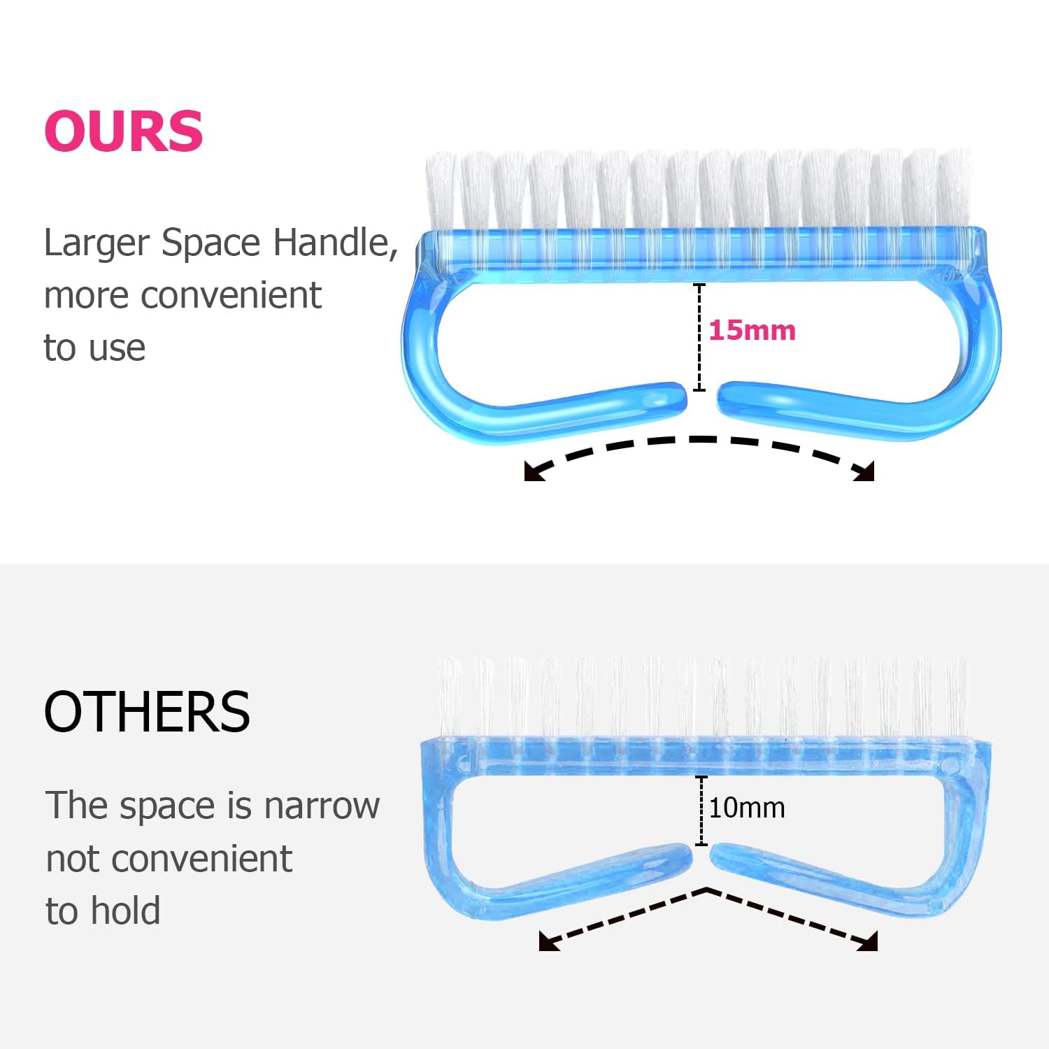Larbois nail brush bristles detail highlighting flexible bristles for gentle scrubbing