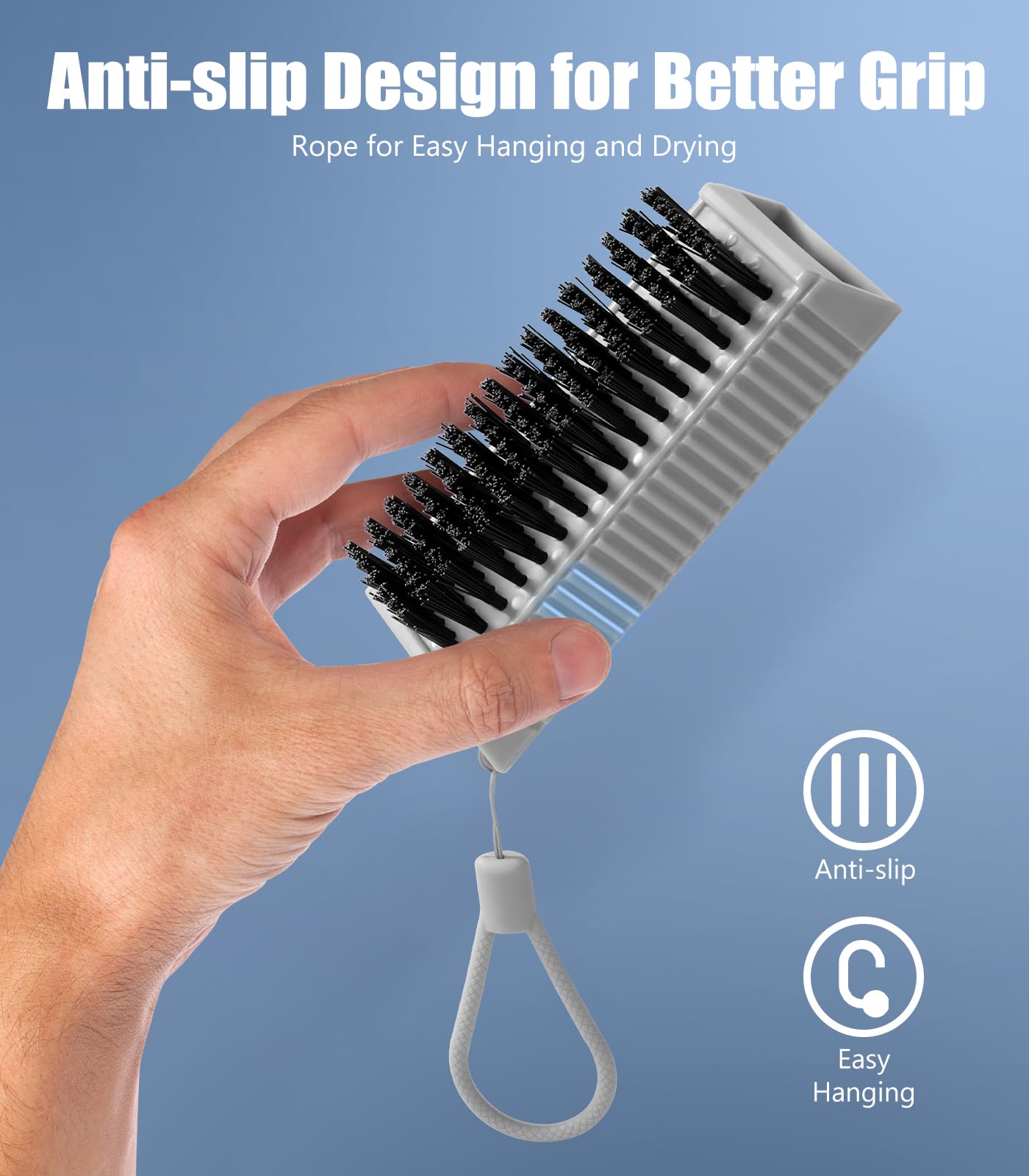 Larbois corrugated grip design reduces slippage during scrubbing