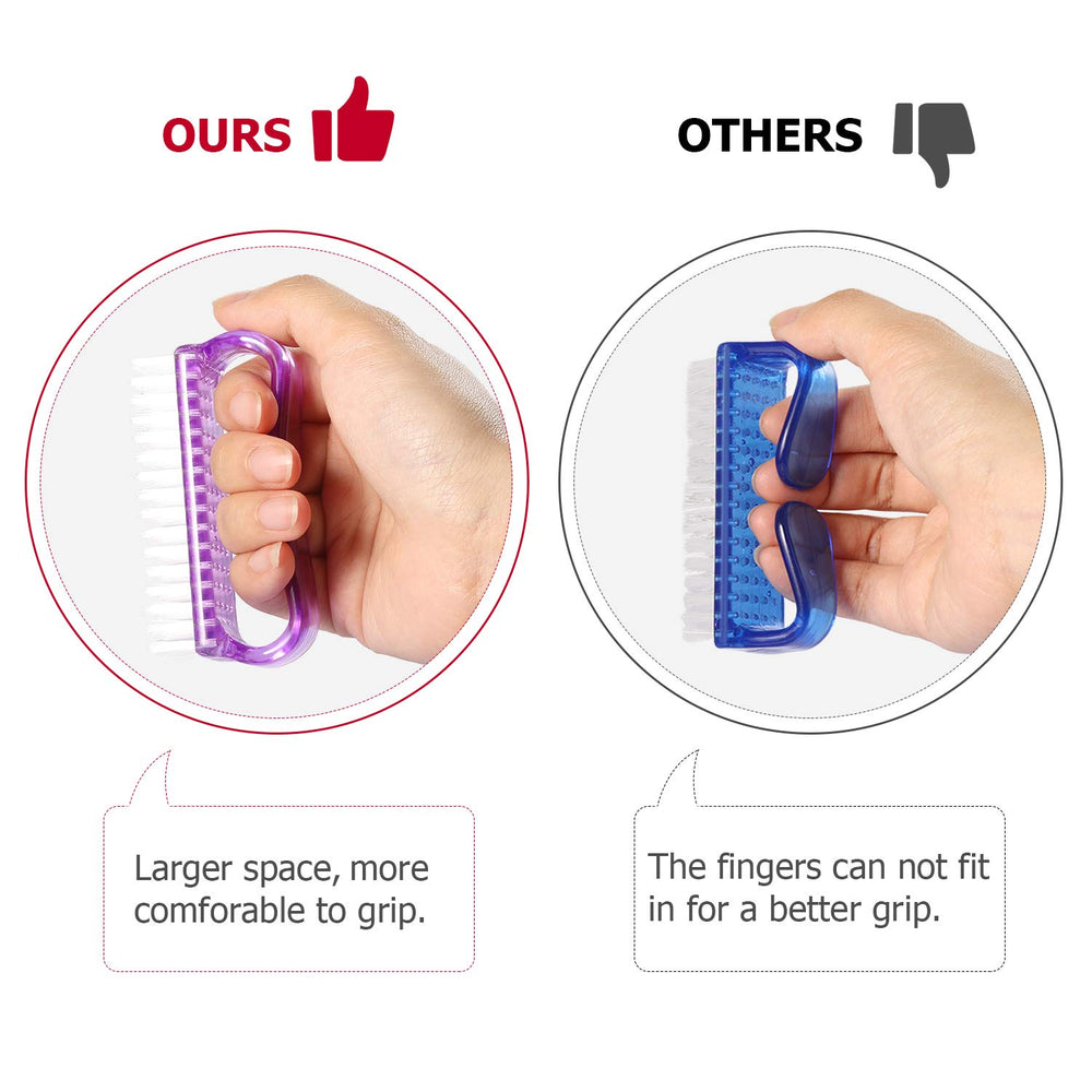 Larbois nail brush with flexible bristles cleans hands, fingertips, and feet without scratching