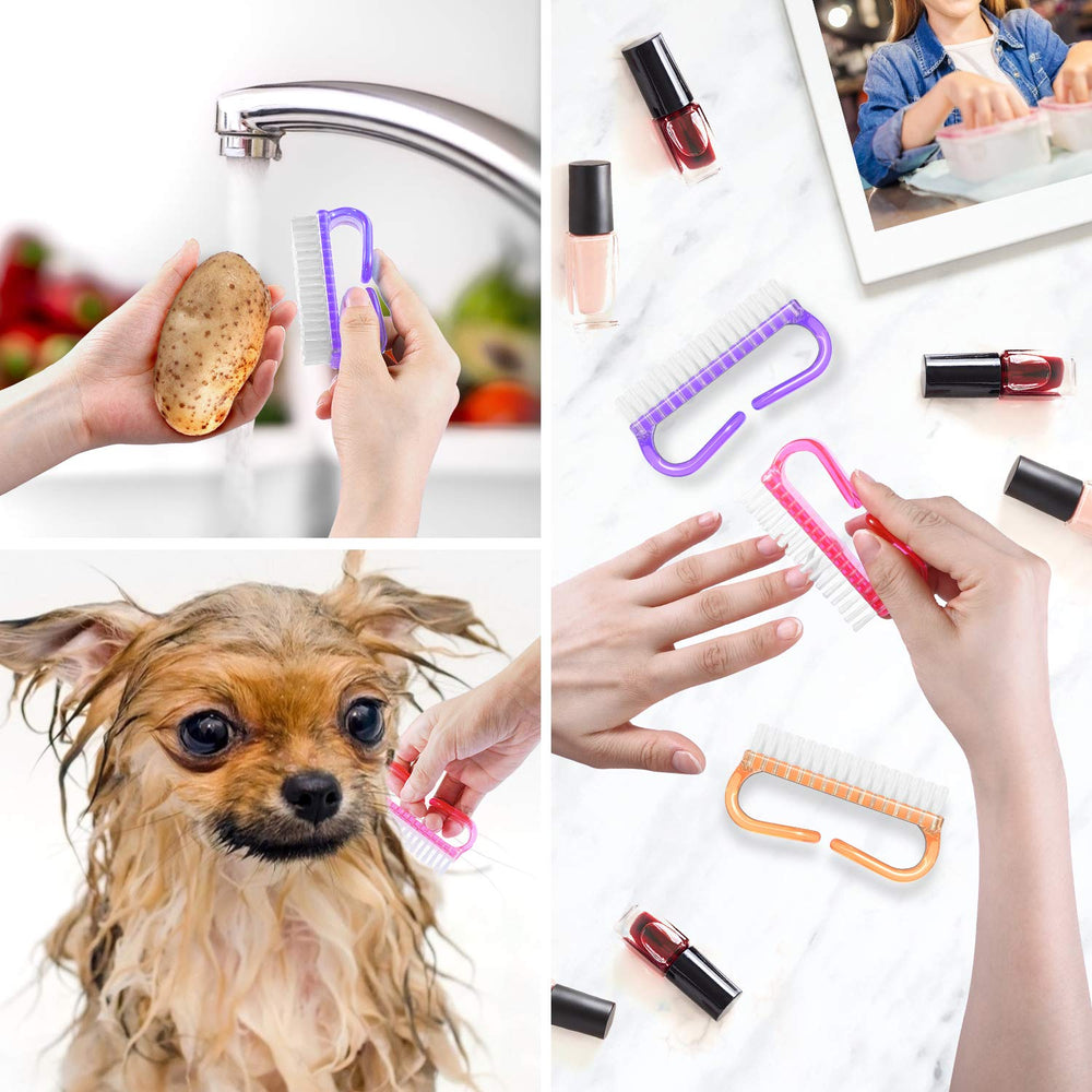 Larbois nail brush travel kit features compact brushes for travel cleaning