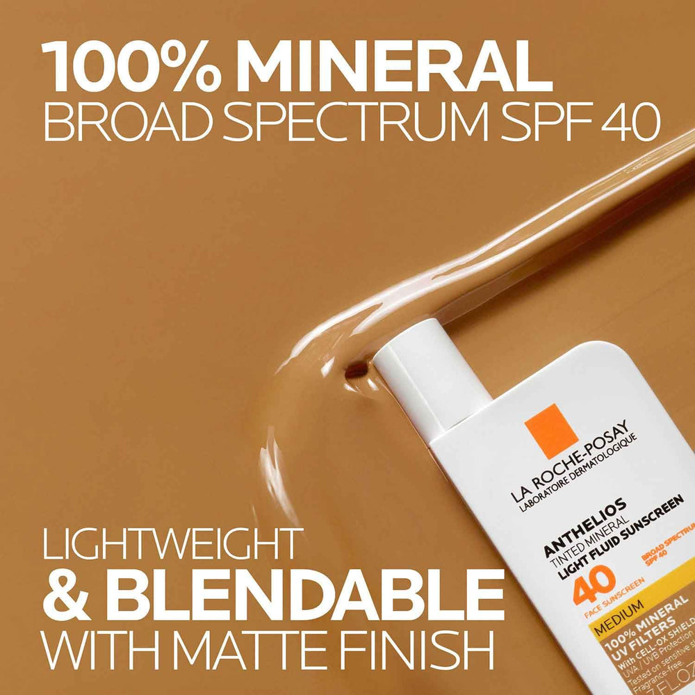 Swatches of four flexible shades for diverse skin tones.
