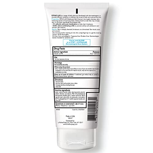 Effaclar foaming gel cleanser lather on the face for daily cleansing.