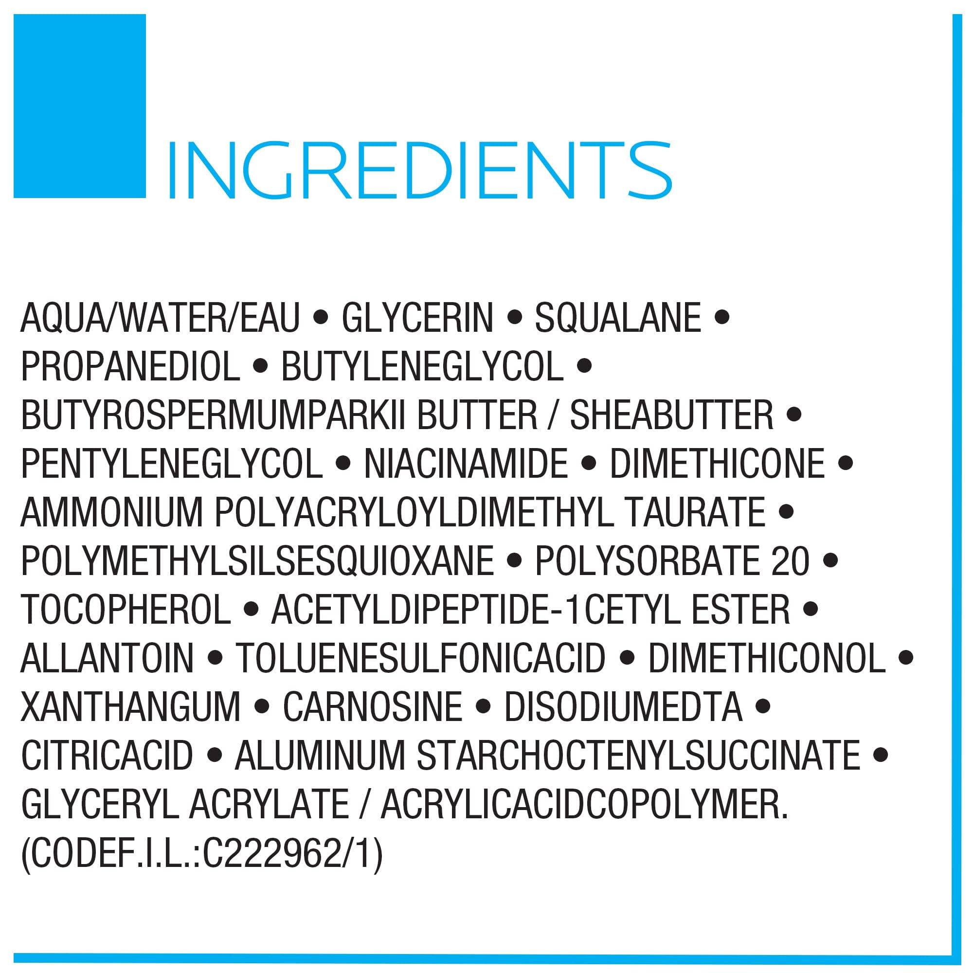 La Roche-Posay fragrance-free formula supports calm, irritation-free skin.