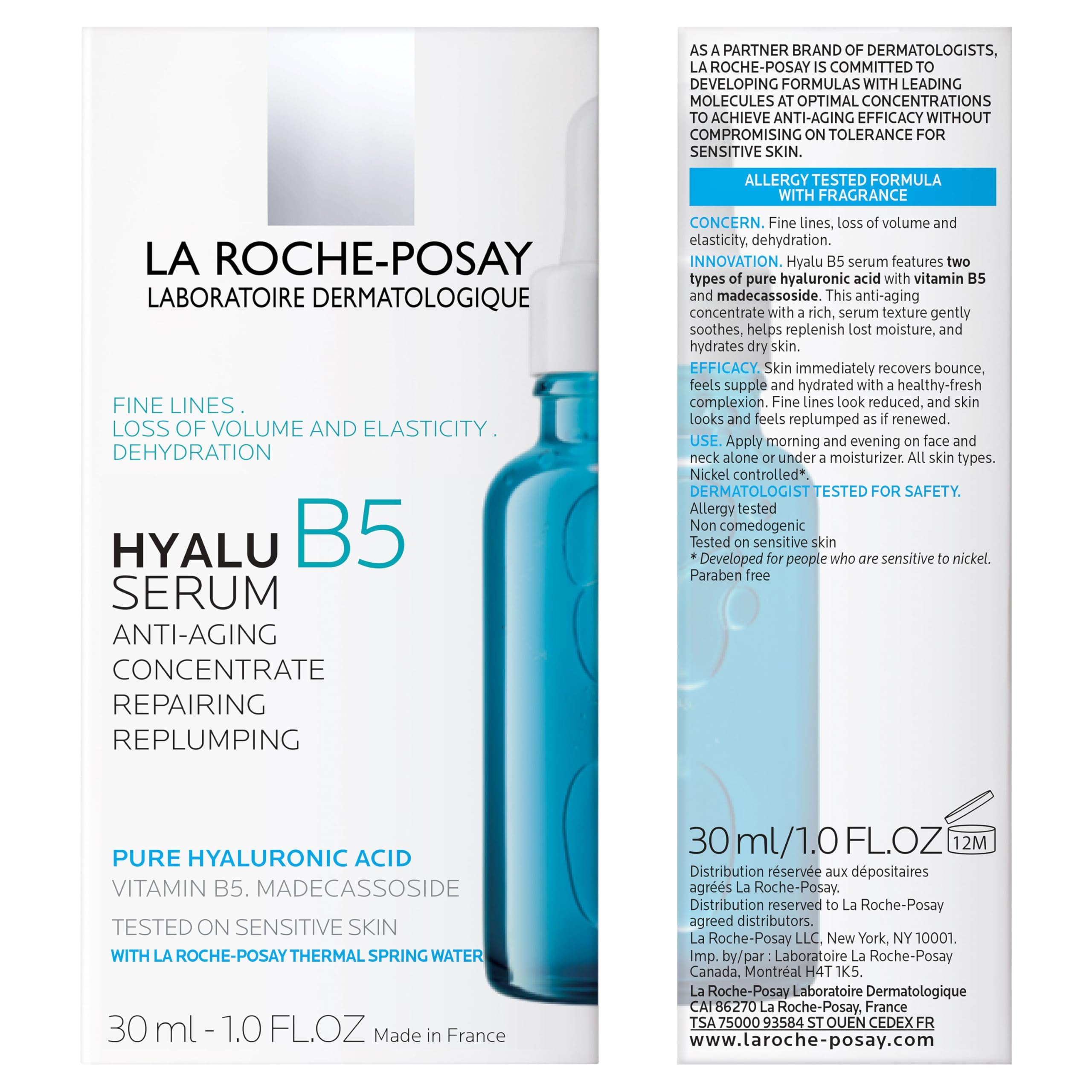 La Roche-Posay Hyalu B5 application routine for morning and evening use.