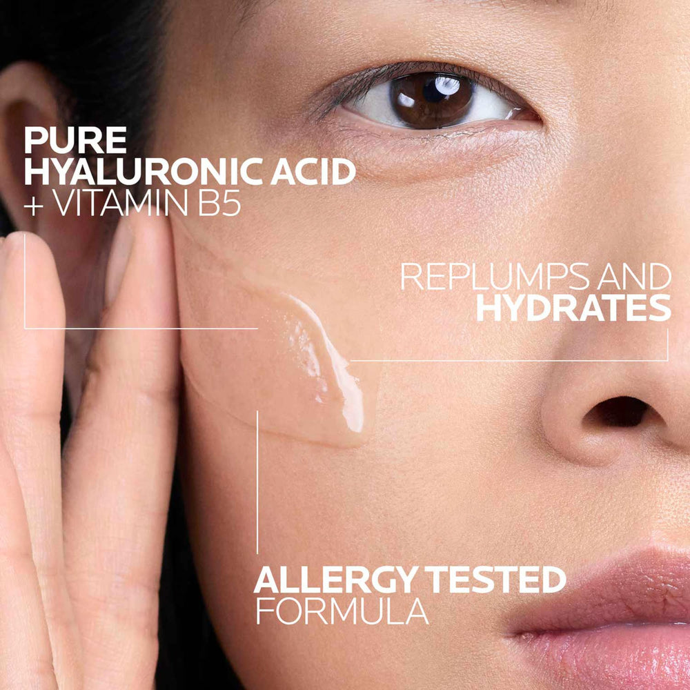 La Roche-Posay Hyalu B5 serum texture close-up showing rich hydration.