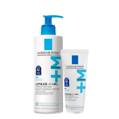 La Roche-Posay Lipikar AP+MAX cream jar showing triple repair for dry skin.
