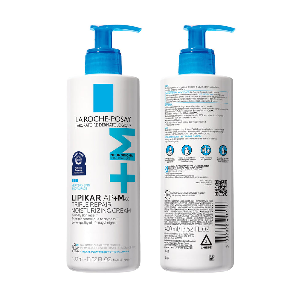 Lipikar AP+MAX suitable for both face and body use for daily comfort.