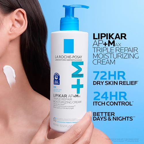 Lipikar AP+MAX ingredients spotlight with shea butter and niacinamide for barrier support.