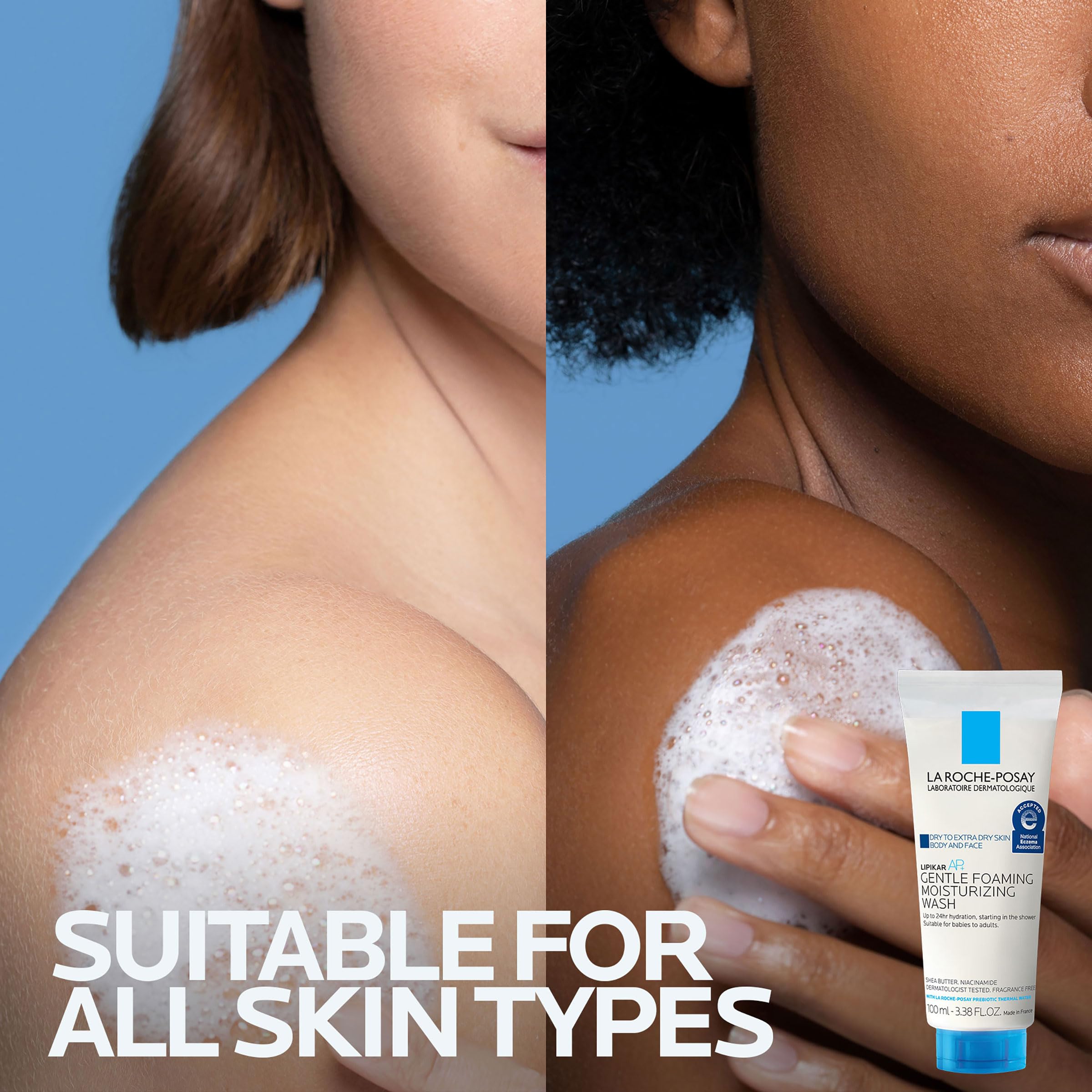 La Roche-Posay Lipikar AP+ sin fragancia cuida piel sensible.