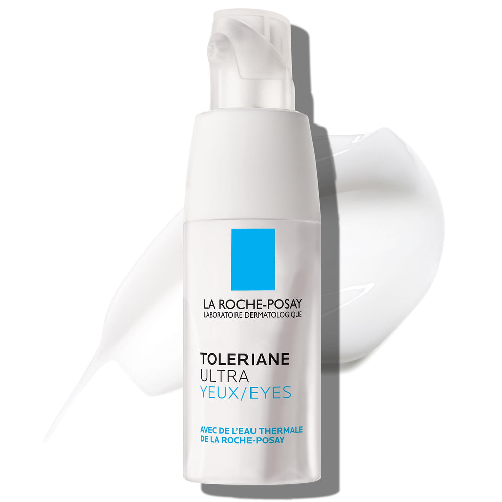 La Roche-Posay Toleriane Dermallergo eye cream tube close-up showing soothing eye-area care
