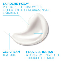 La Roche-Posay Dermallergo Night Cream applied to face and neck to hydrate overnight.