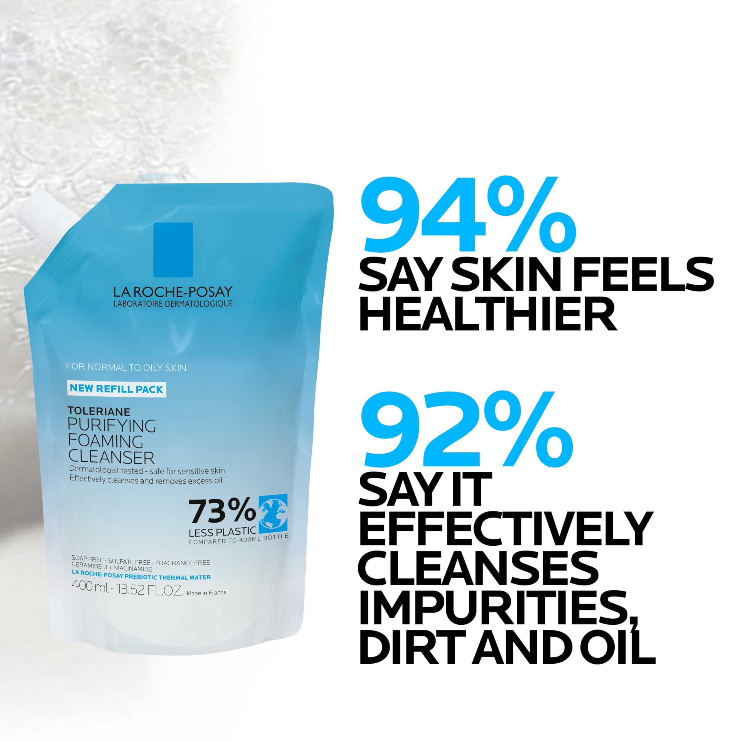 La Roche-Posay Toleriane Purifying Foaming Cleanser: niacinamida balancea la piel.