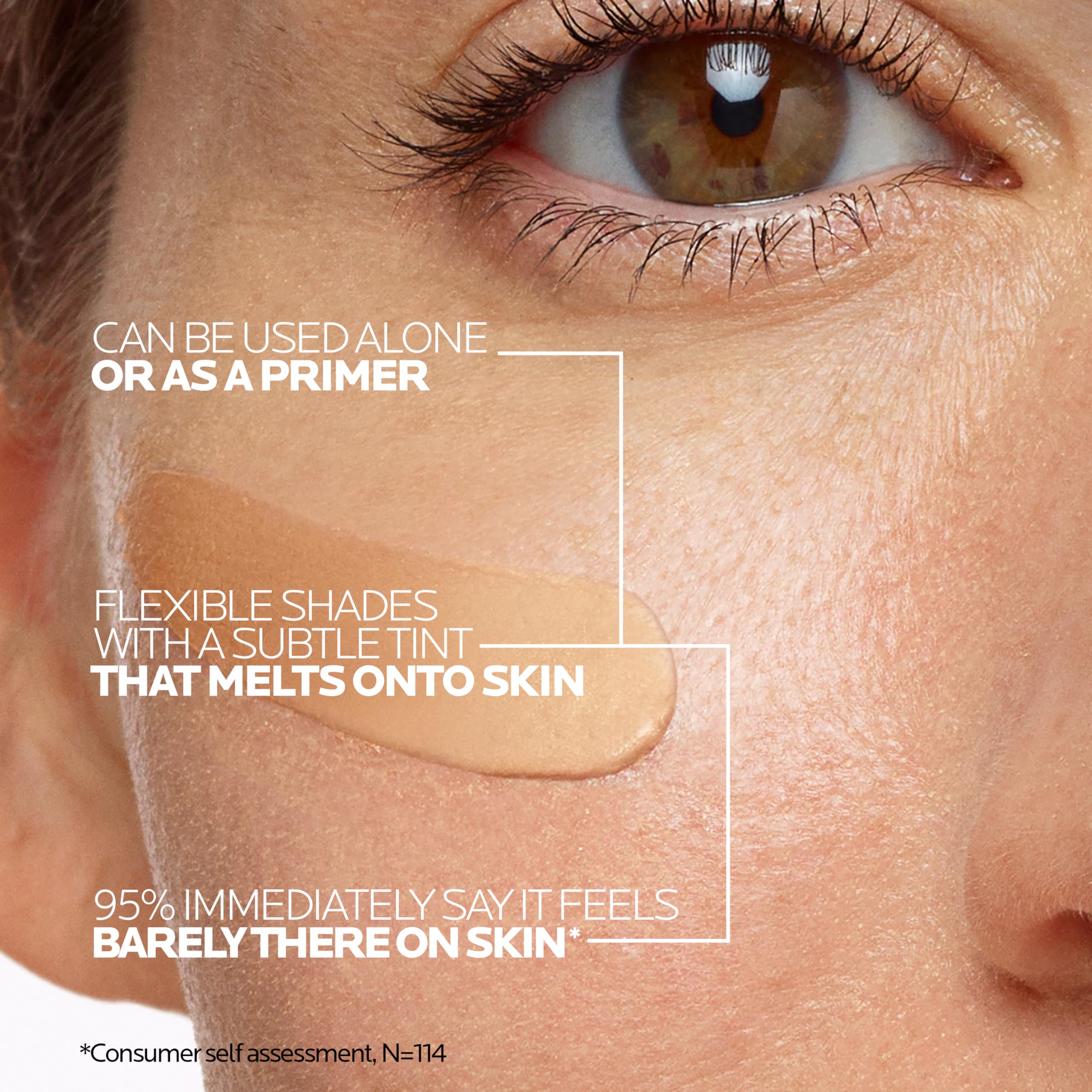 La Roche-Posay UV Glow Sunscreen under makeup creates a smooth base