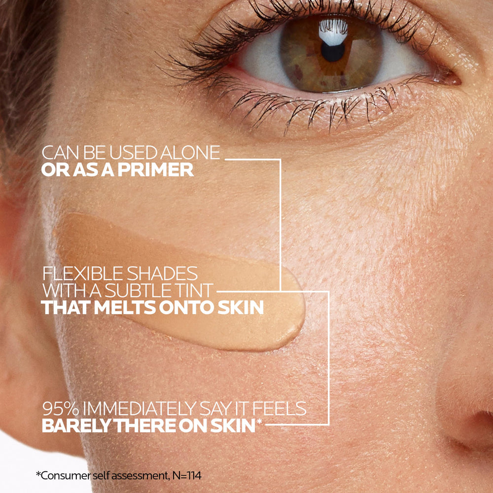 La Roche-Posay UV Glow Sunscreen under makeup creates a smooth base