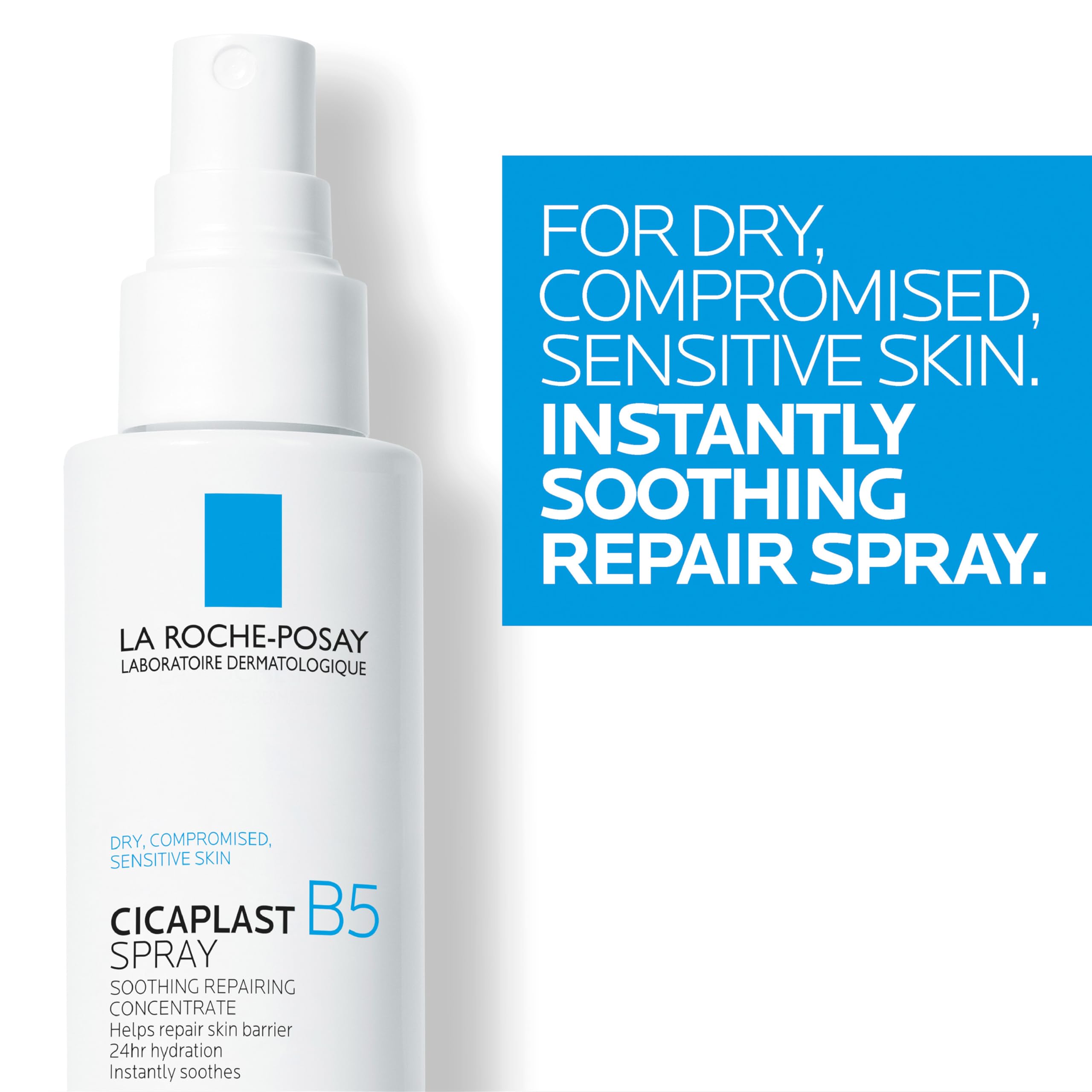 La Roche-Posay Cicaplast B5 Spray on a clean surface for barrier support.